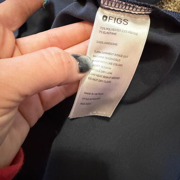 Figs Technical Collection Blue Scrub Top Size Large - Picture 5 of 5